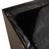  barna polyrattan kerti tárolóláda 110x50x58 cm