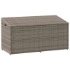  szürke polyrattan kerti tárolóláda 110x50x58 cm