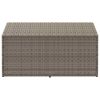  szürke polyrattan kerti tárolóláda 110x50x58 cm