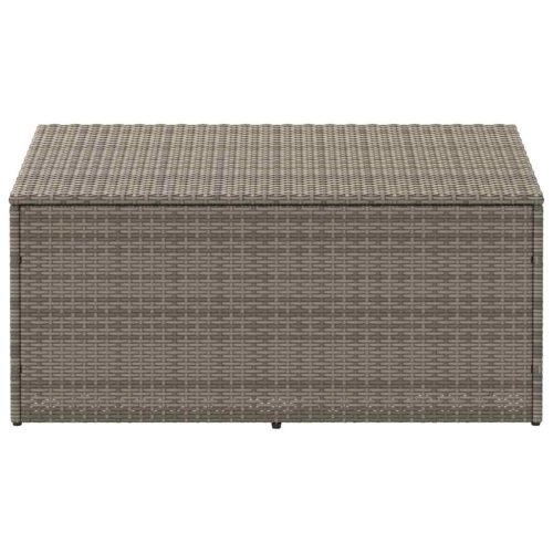  szürke polyrattan kerti tárolóláda 110x50x58 cm
