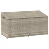  világosszürke polyrattan kerti tárolóláda 110x50x58 cm