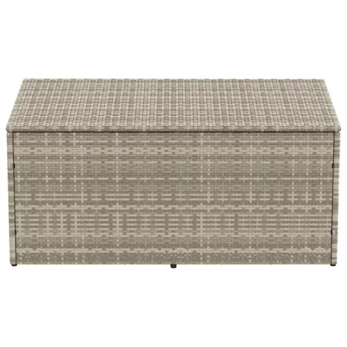  világosszürke polyrattan kerti tárolóláda 110x50x58 cm