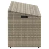  világosszürke polyrattan kerti tárolóláda 110x50x58 cm
