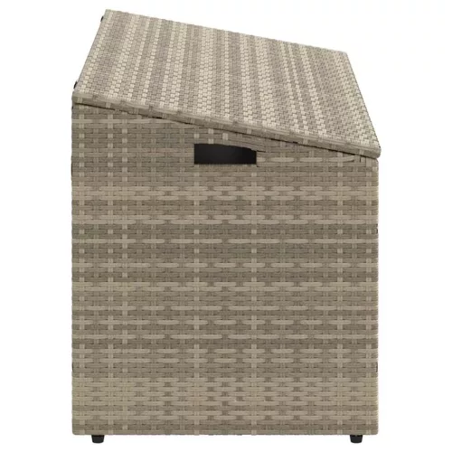  világosszürke polyrattan kerti tárolóláda 110x50x58 cm