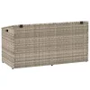  világosszürke polyrattan kerti tárolóláda 110x50x58 cm