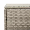  világosszürke polyrattan kerti tárolóláda 110x50x58 cm