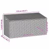  világosszürke polyrattan kerti tárolóláda 110x50x58 cm