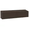  barna polyrattan kerti tárolóláda 220x50x58 cm