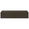  barna polyrattan kerti tárolóláda 220x50x58 cm