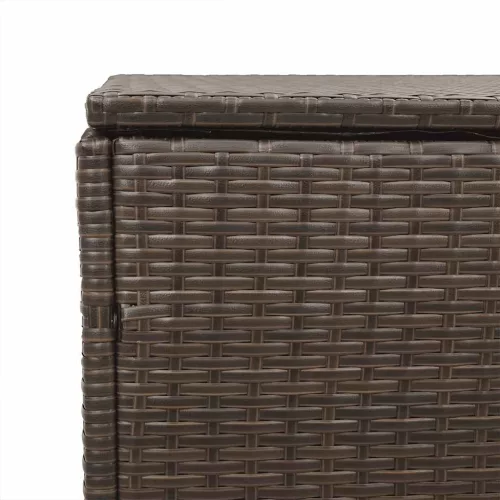  barna polyrattan kerti tárolóláda 220x50x58 cm