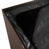 barna polyrattan kerti tárolóláda 220x50x58 cm