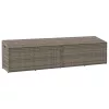  szürke polyrattan kerti tárolóláda 220x50x58 cm