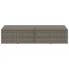  szürke polyrattan kerti tárolóláda 220x50x58 cm