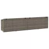  szürke polyrattan kerti tárolóláda 220x50x58 cm