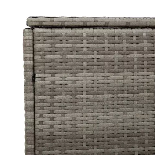  szürke polyrattan kerti tárolóláda 220x50x58 cm