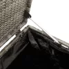  szürke polyrattan kerti tárolóláda 220x50x58 cm
