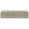  világosszürke polyrattan kerti tárolóláda 220x50x58 cm
