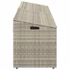  világosszürke polyrattan kerti tárolóláda 220x50x58 cm