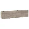  világosszürke polyrattan kerti tárolóláda 220x50x58 cm