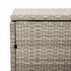  világosszürke polyrattan kerti tárolóláda 220x50x58 cm