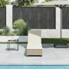  bézs polyrattan napozóágy párnákkal 55x200x25,5 cm