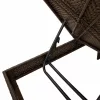  barna polyrattan napozóágy párnával 55x200x44 cm