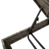 szürke polyrattan napozóágy párnával 55x200x44 cm