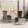  szürke polyrattan akácfa lapos kerti asztal 105x75x72 cm