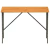  szürke polyrattan akácfa lapos kerti asztal 105x75x72 cm