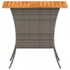  szürke polyrattan akácfa lapos kerti asztal 105x75x72 cm