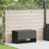  fekete polyrattan kültéri párna doboz 100x55x55,5 cm