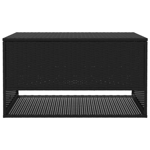  fekete polyrattan kültéri párna doboz 100x55x55,5 cm