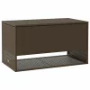 barna polyrattan kültéri párna doboz 100x55x55,5 cm