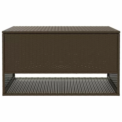  barna polyrattan kültéri párna doboz 100x55x55,5 cm