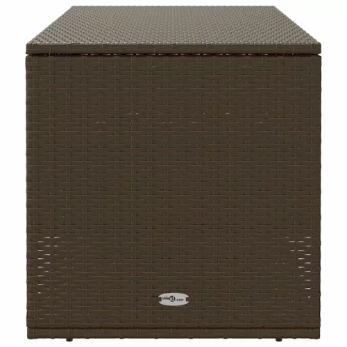  barna polyrattan kültéri párna doboz 100x55x55,5 cm