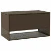  barna polyrattan kültéri párna doboz 100x55x55,5 cm