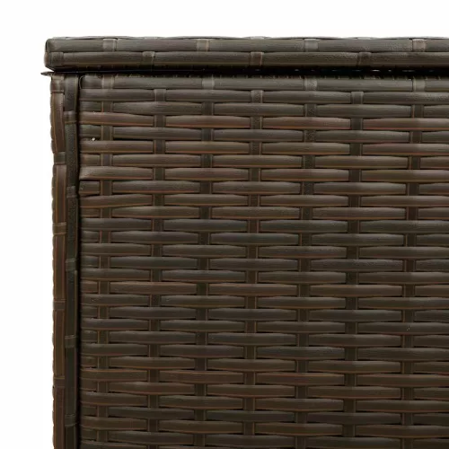  barna polyrattan kültéri párna doboz 100x55x55,5 cm