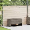  szürke polyrattan kültéri párna doboz 100x55x55,5 cm