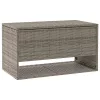  szürke polyrattan kültéri párna doboz 100x55x55,5 cm