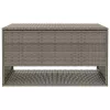  szürke polyrattan kültéri párna doboz 100x55x55,5 cm