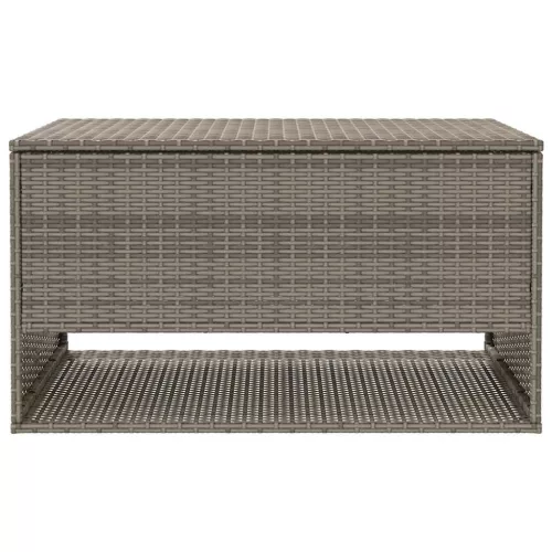  szürke polyrattan kültéri párna doboz 100x55x55,5 cm