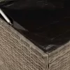  szürke polyrattan kültéri párna doboz 100x55x55,5 cm