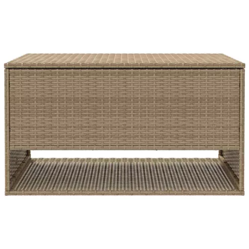  bézs polyrattan kültéri párna doboz 100x55x55,5 cm
