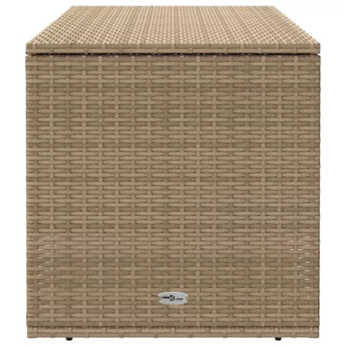  bézs polyrattan kültéri párna doboz 100x55x55,5 cm