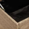  bézs polyrattan kültéri párna doboz 100x55x55,5 cm