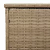  bézs polyrattan kültéri párna doboz 100x55x55,5 cm