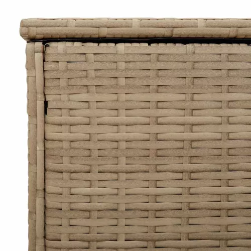  bézs polyrattan kültéri párna doboz 100x55x55,5 cm