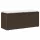  barna polyrattan kerti pad párnával 110x40x44 cm