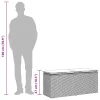  szürke polyrattan kerti pad párnával 116 x 46 x 57 cm