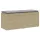  bézs polyrattan kerti pad párnával 110x40x44 cm